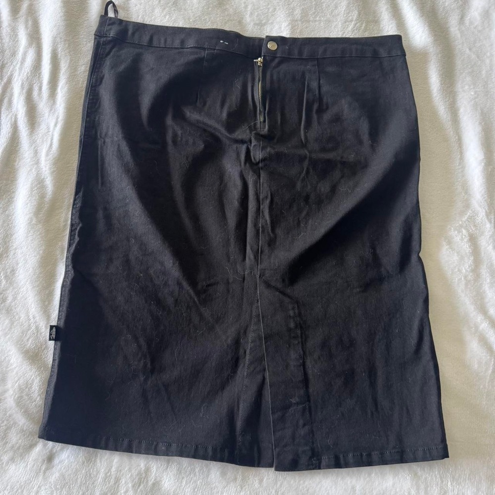 Y2K TRIPP NYC black corset lace up skirt goth emo office siren - Picture 3 of 7